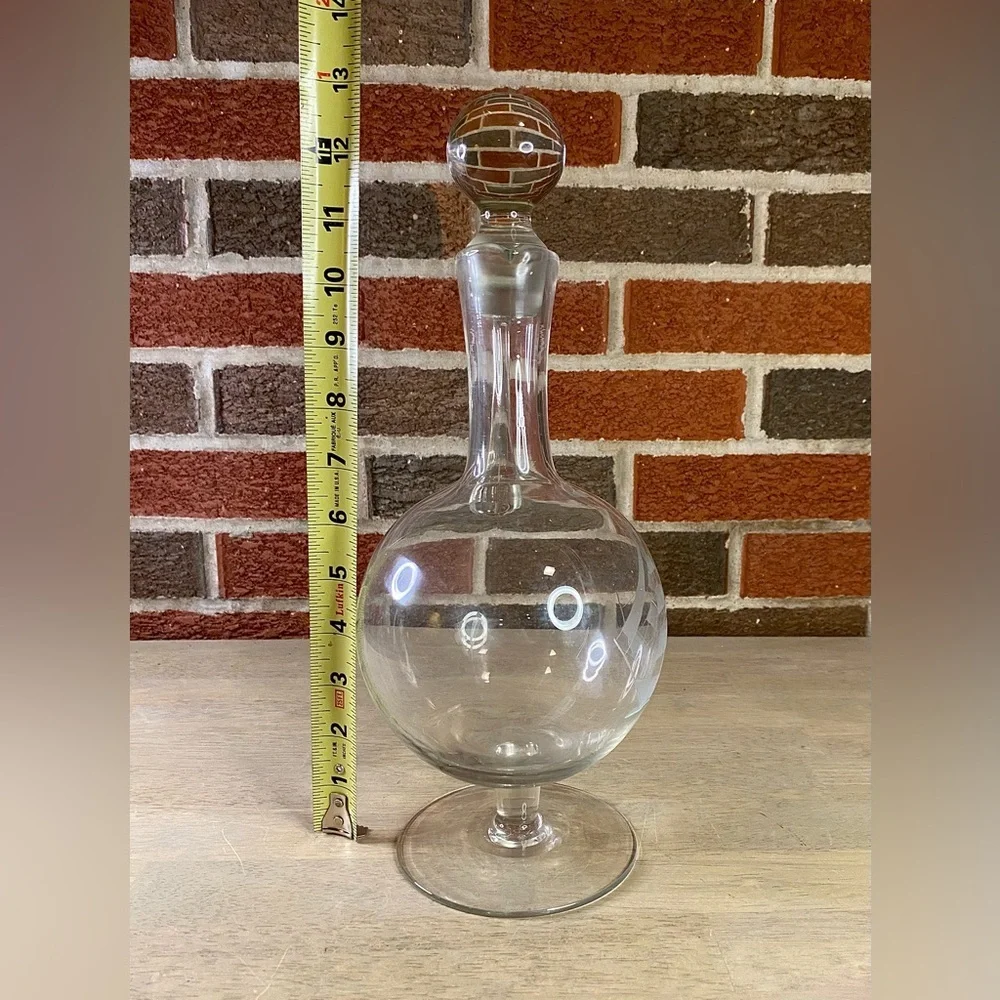 Vintage Etched Crystal Clipper Ship's‎ Liquor Decanter